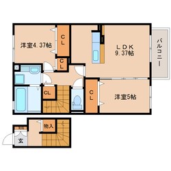 静岡駅 バス17分  静岡インター入口下車：停歩4分 2階の物件間取画像